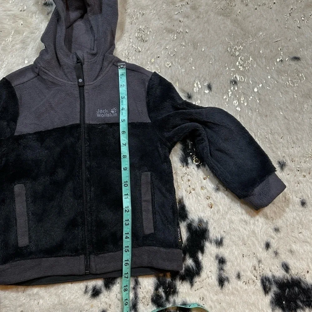 Jack Wolfskin Youth Full Zip Hooded Plush Fleece Jacket Size 6